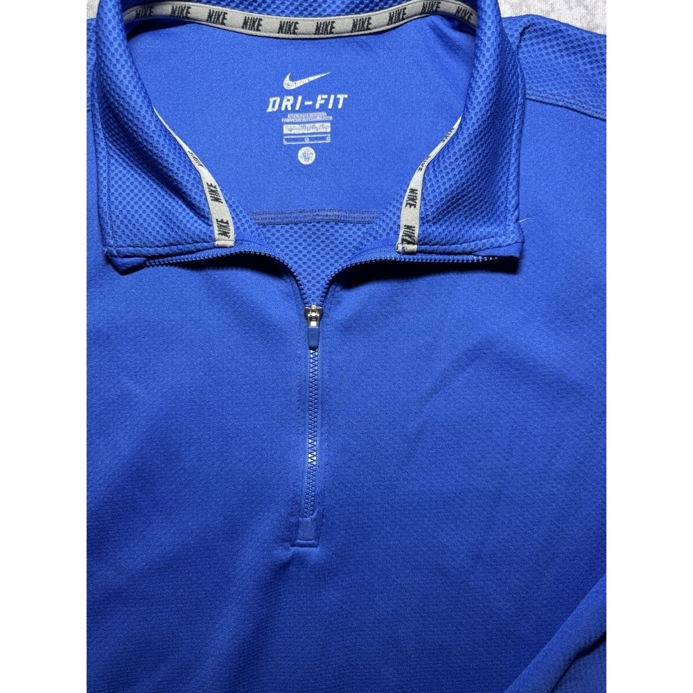 Nike Dri-FIT Men's Blue 1/4 Zip Pullover Size Large W/ Pockets